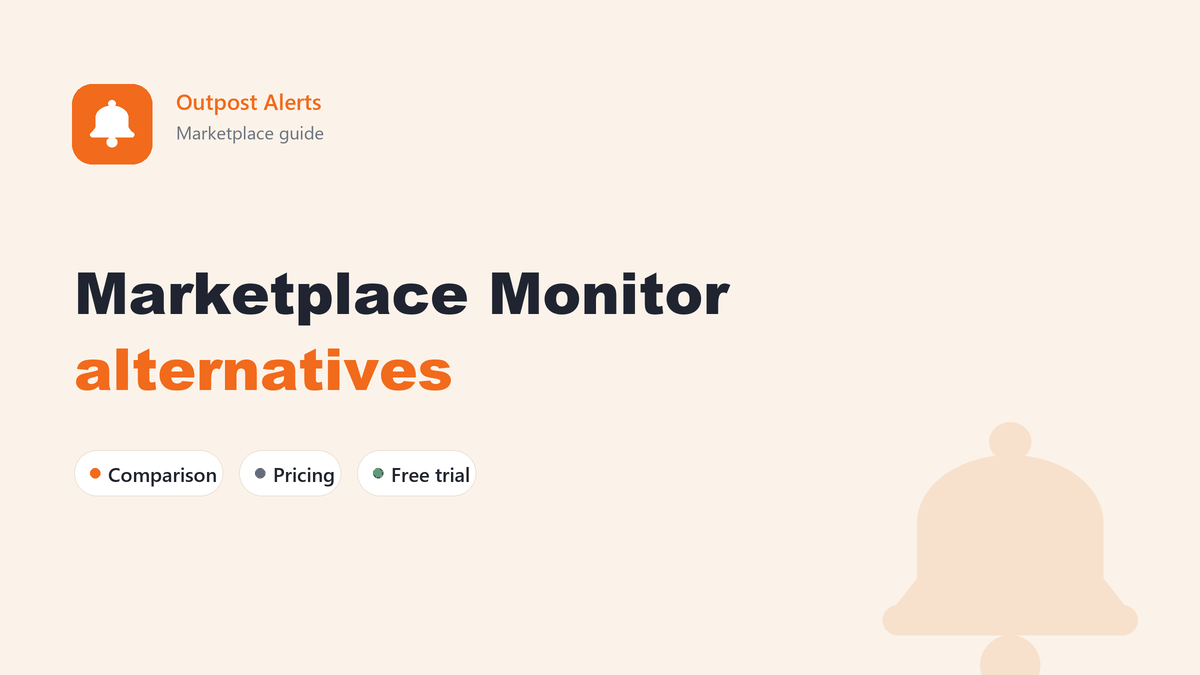 Comparison of Marketplace Monitor plans against other Facebook Marketplace alert tools by searches, check speed and monthly price